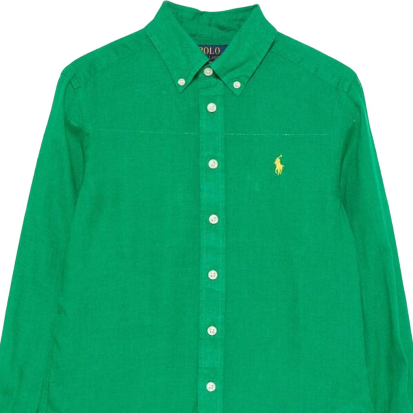 Детская повседневная рубашка Polo Ralph Lauren, зеленый — фото 4