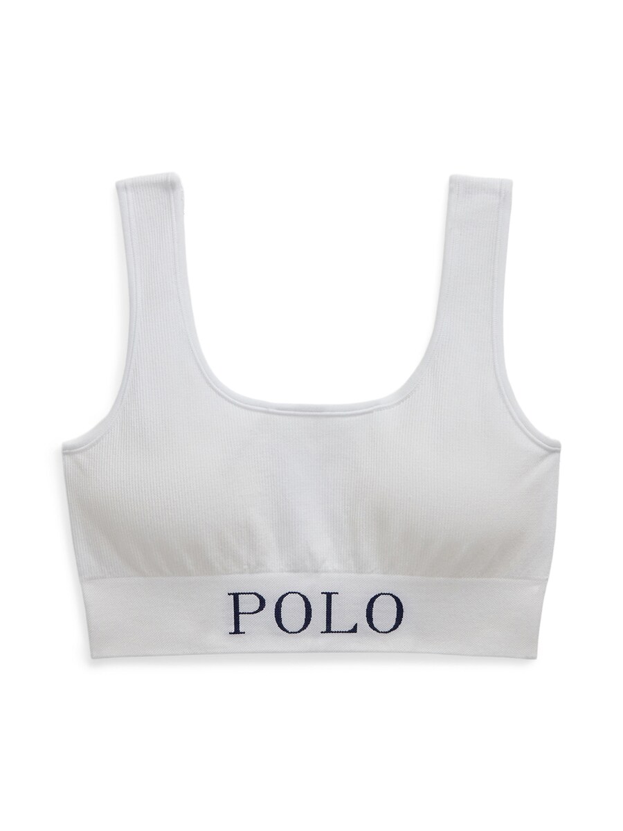 

Бюстгальтер-бралетт Polo Ralph Lauren Ribbed Seamless, белый