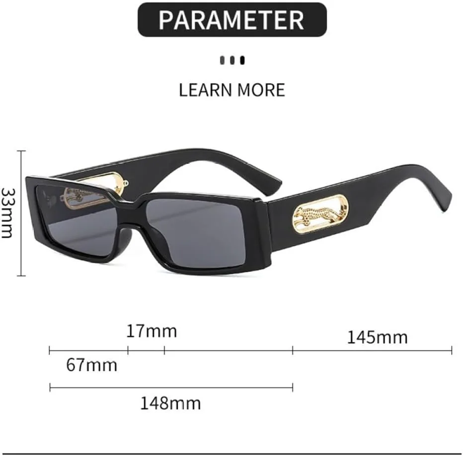 

Миниатюрные солнцезащитные очки с леопардовым принтом для мужчин и женщин, роскошные маленькие солнцезащитные очки в стиле панк с пантерой generic, Green