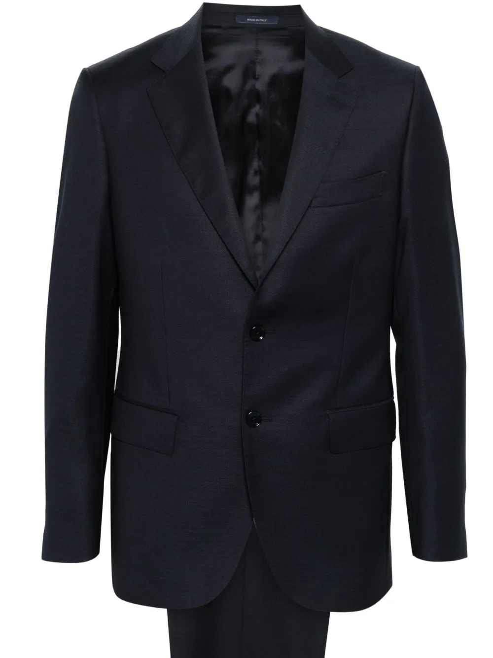 

Шерстяной костюм с однобортным пиджаком Boggi Milano, синий