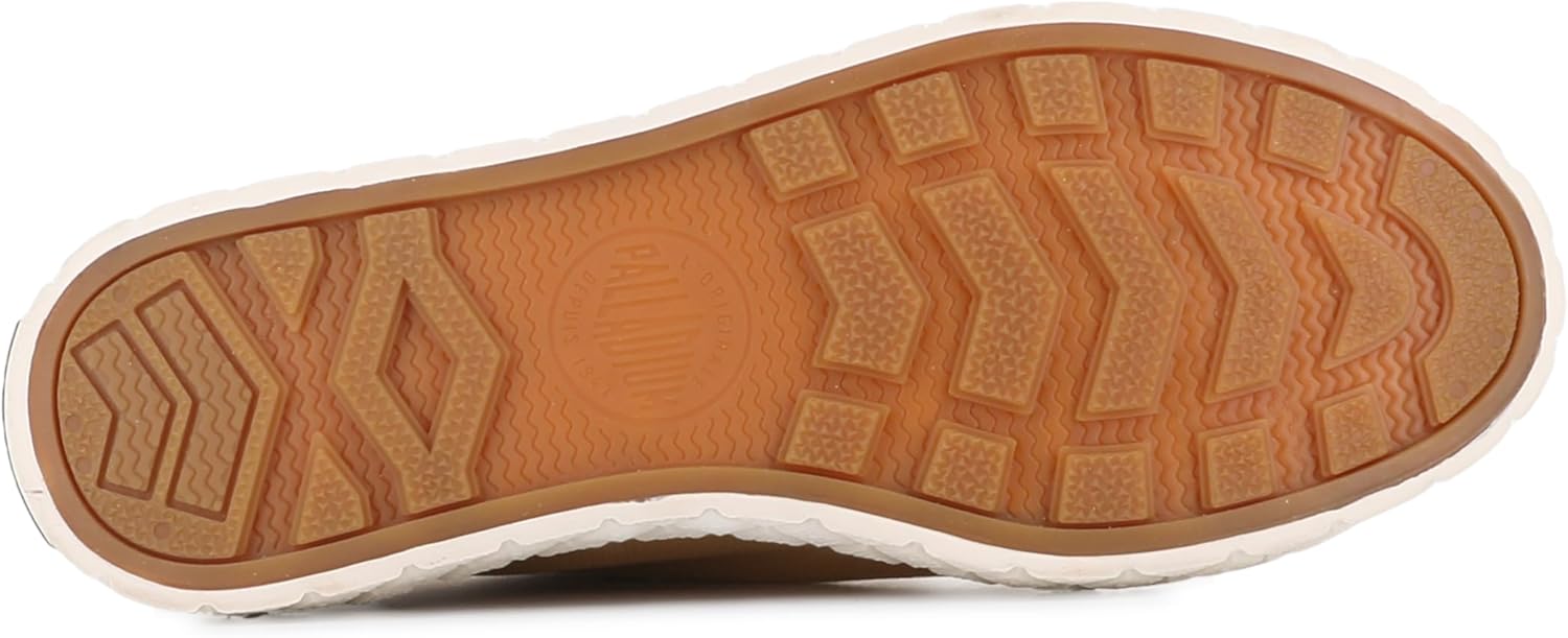 Кроссовки Palladium Unisex Palla Ace Mid из органического канваса на шнуровке, бежевый — фото 3
