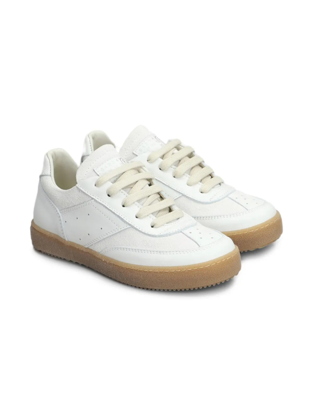 

Кожаные кроссовки MM6 Maison Margiela Kids, белый