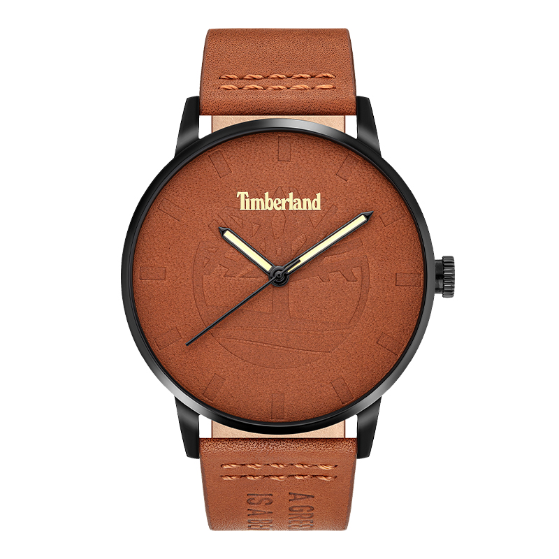 

Timberland Часы Raycroft Collection Wrist Watch Quartz Movement Leather Strap 44mm Red Watch Dial Men's Watch