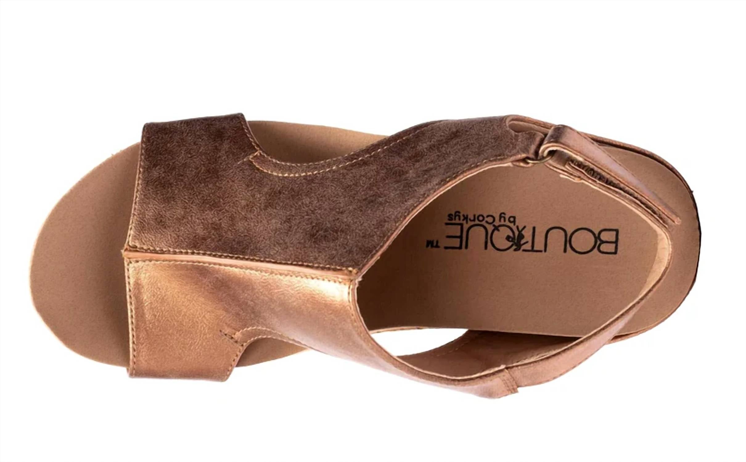 Женские босоножки Carley на платформе в винтажной бронзе Corkys Footwear, бронзовый — фото 4