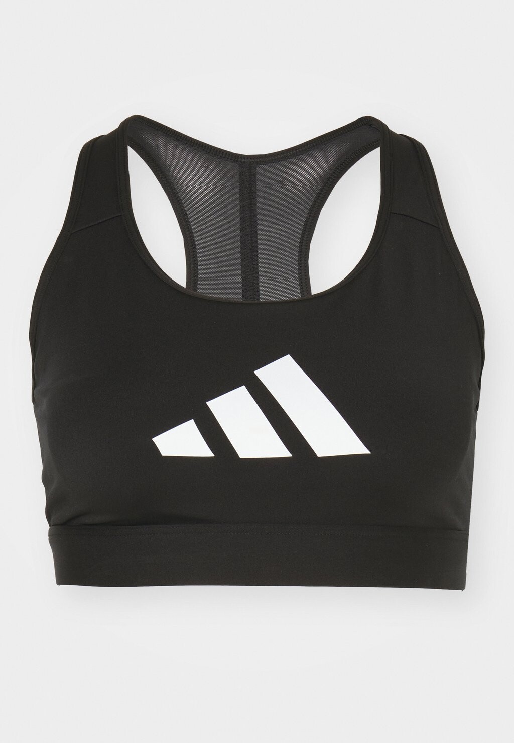 Спортивный бюстгальтер с легкой поддержкой POWERREACT BIG LOGO GRAPHIC BRA adidas, черный — фото 2