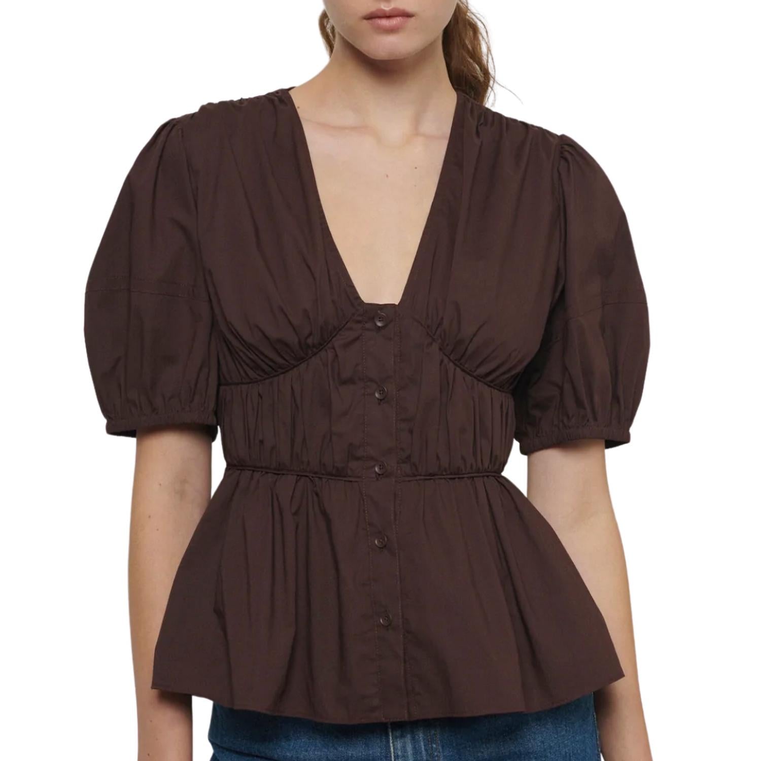 

Морин Топ в шоколаде Derek Lam 10 Crosby, цвет chocolate