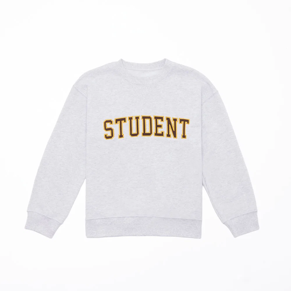Детский серый свитшот Student от Oopsmyboy