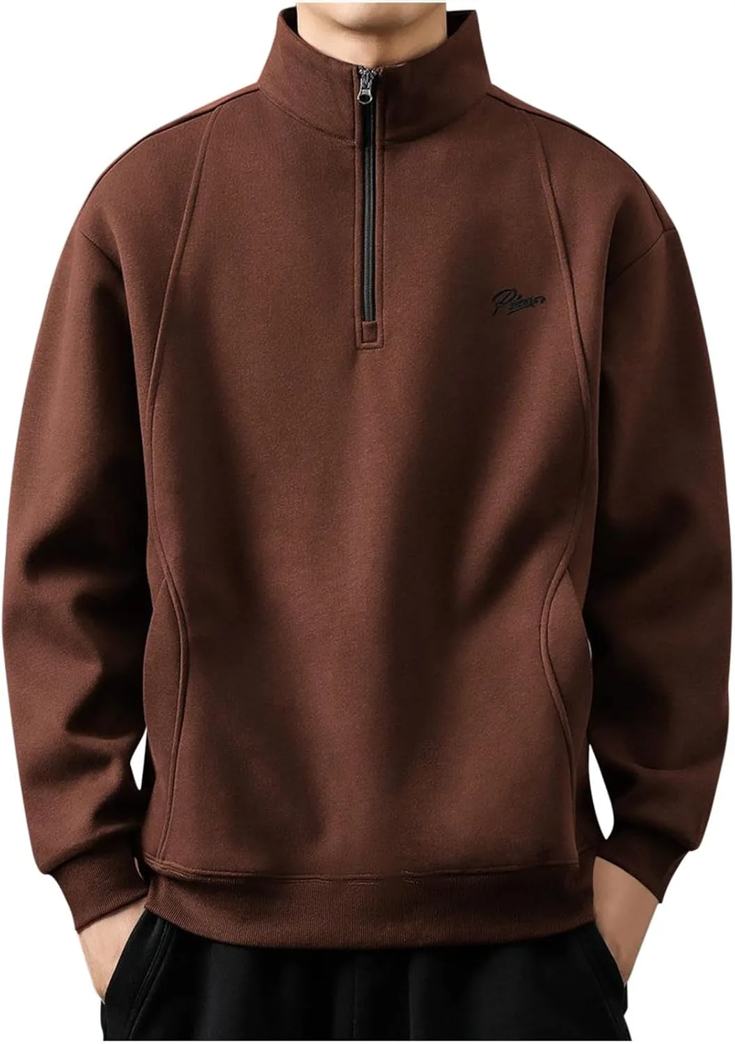 

Толстовка без капюшона для мужчин, легкая, на молнии, с воротником-стойкой Floleo