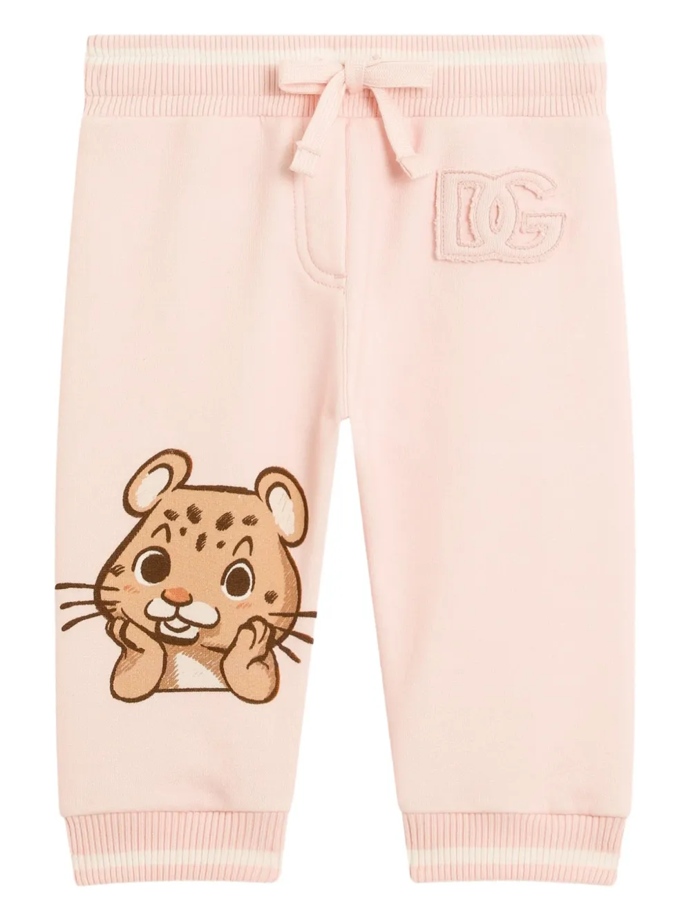 

Спортивные брюки с принтом Leopard Dolce & Gabbana Kids, розовый