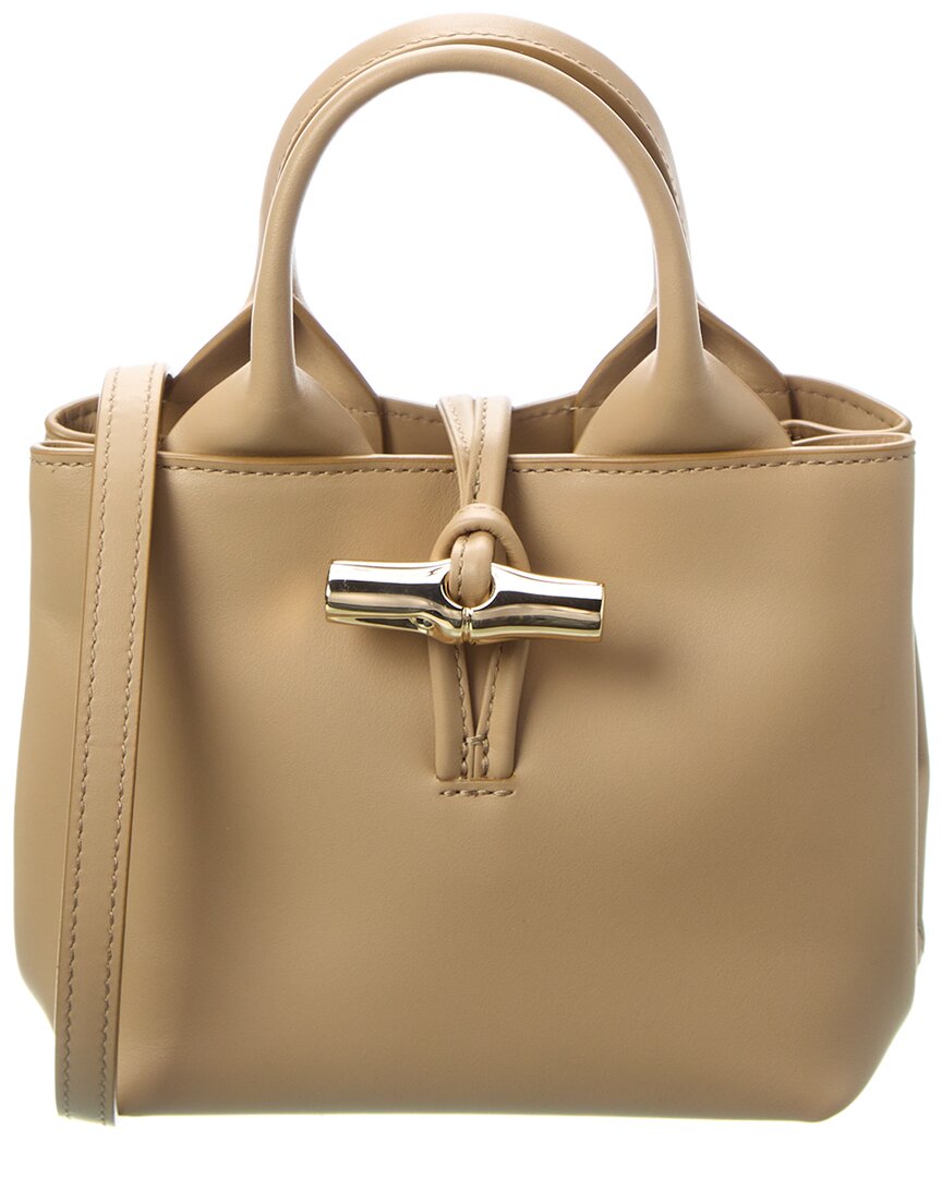 

Сумка кожаная Longchamp Le Roseau XS