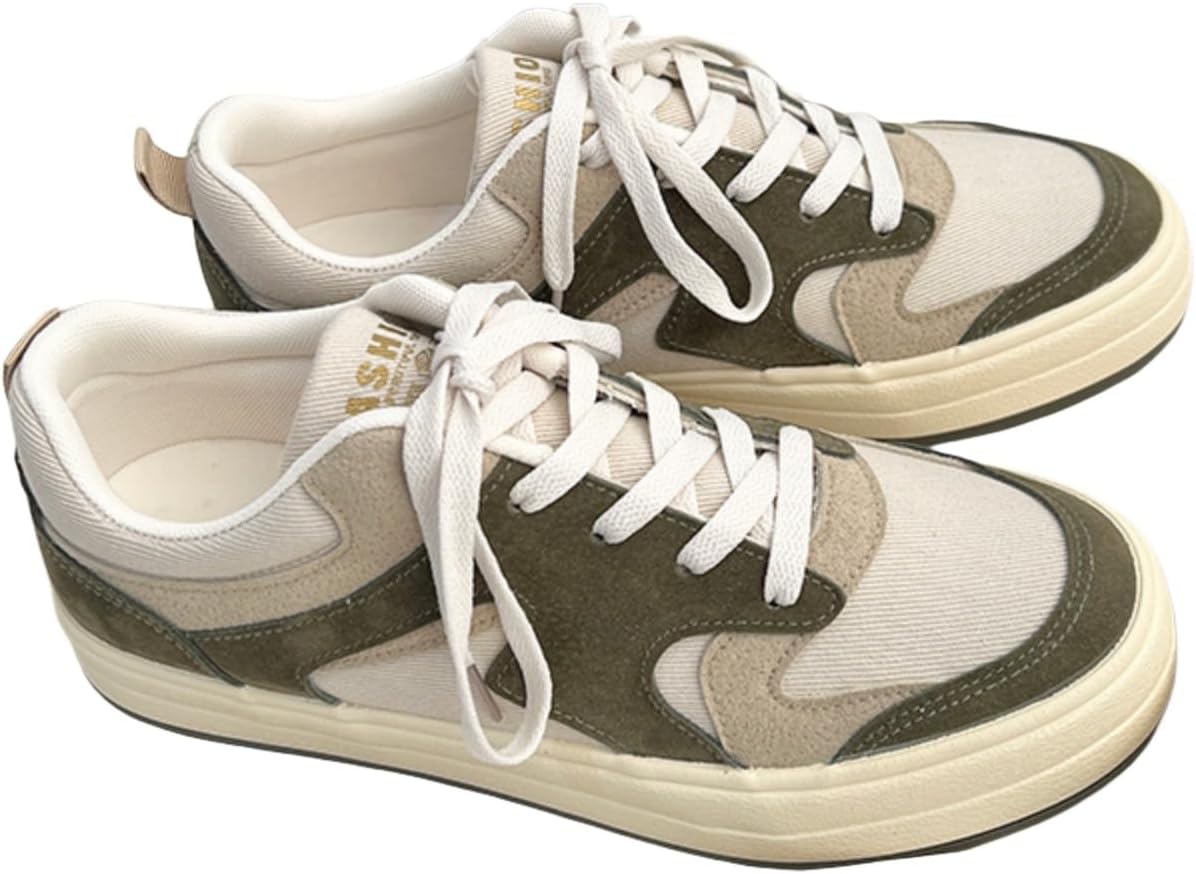 

Мужские классические ретро кроссовки с резиновой подошвой - модная спортивная обувь, повседневные кеды для тенниса и скейтбординга, удобные прогулочные обувь, нескользящие тренировочные кроссовки Aokisx, зеленый