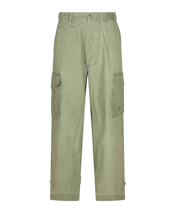 

Зеленые брюки-карго с карманами Kenzo, зеленый