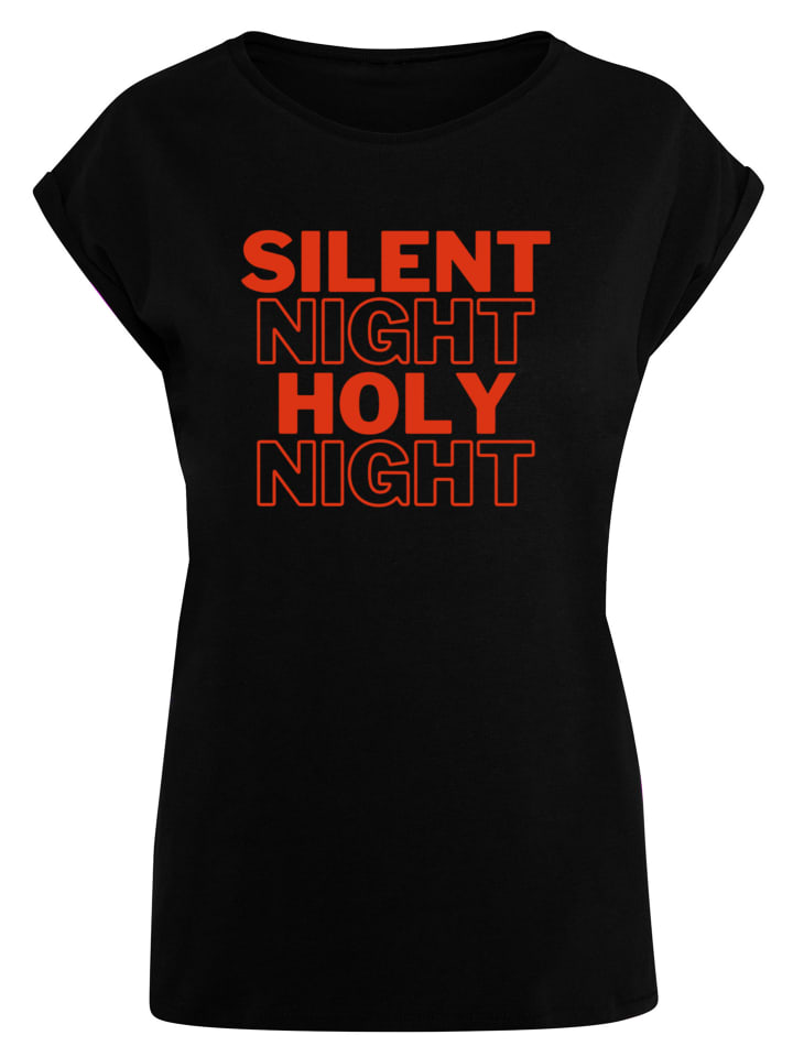 

F4NT4STIC Футболка "Тихая ночь, святая ночь, Рождество" черного цвета, Черный, F4NT4STIC Футболка "Тихая ночь, святая ночь, Рождество" черного цвета