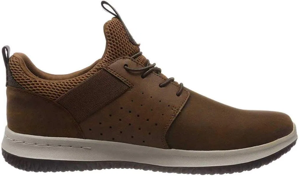 Мужские кроссовки Skechers Delson Axton, Dark Brown Leather — фото 4