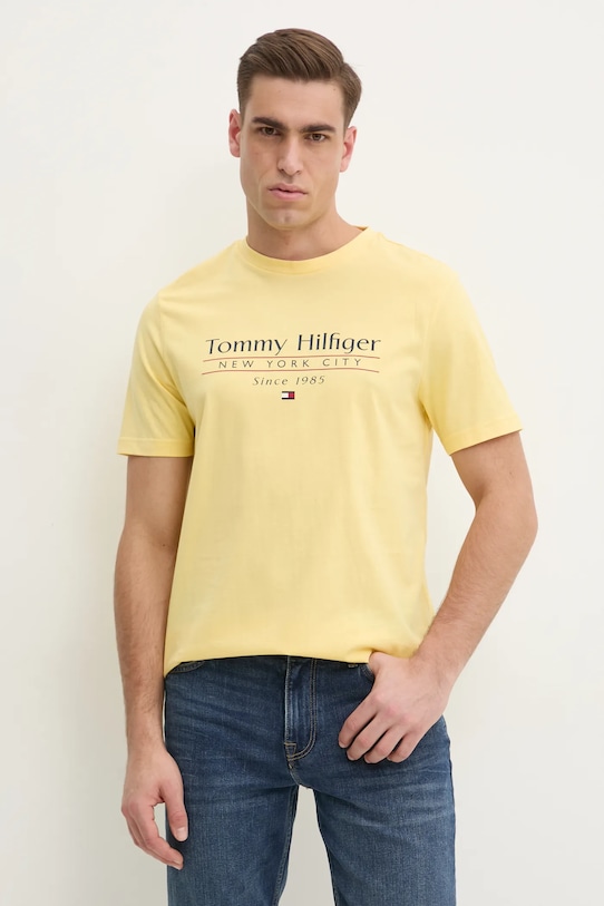 

Хлопковая футболка Tommy Hilfiger, желтый