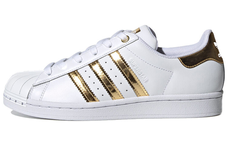 Кроссовки Adidas Originals Superstar Metal Toe White Gold Metallic Women's