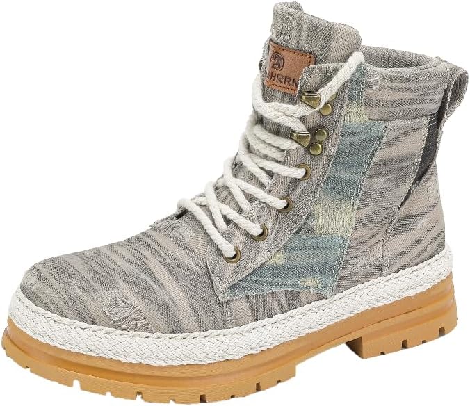 

Мужские модные кроссовки Hhhchpm, высокие туфли на шнуровке для мотоцикла, всесезонная спортивная мужская повседневная обувь из канваса, нескользящие высокие мужские ботинки, Denim Rice