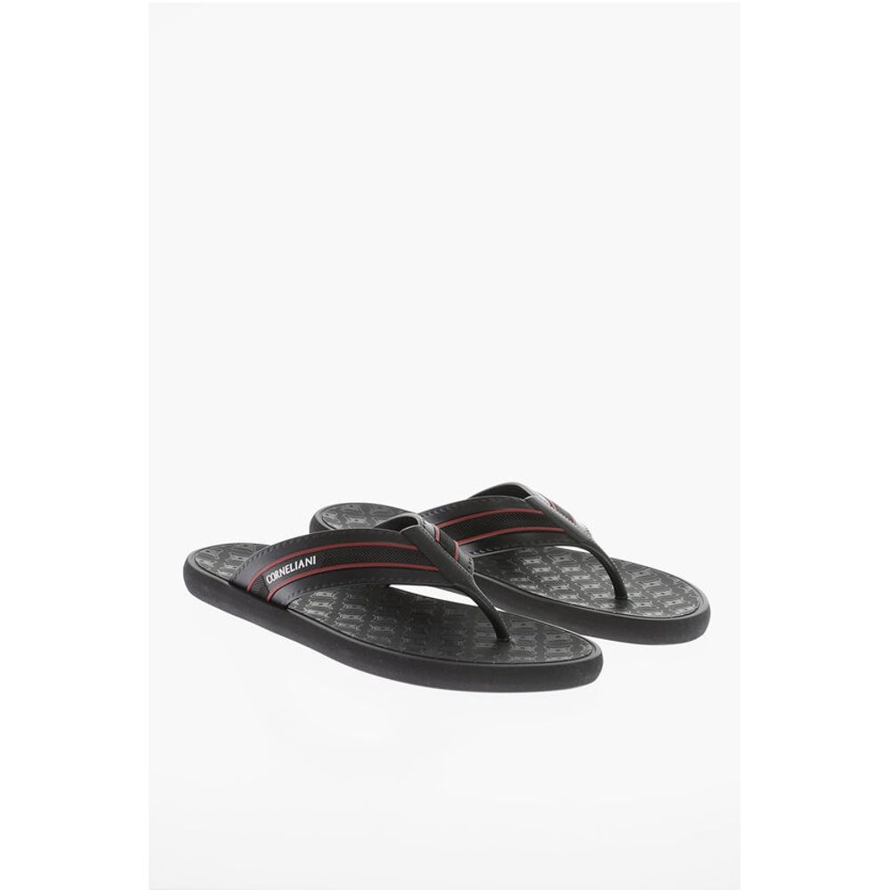 

Резиновые шлепанцы с логотипом Corneliani, Black