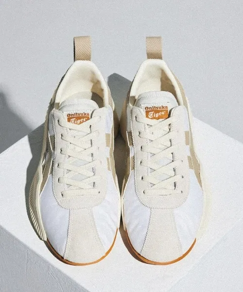 Унисекс кроссовки ACROMOUNT из ткани и кожи Onitsuka Tiger бело-чёрные — фото 2