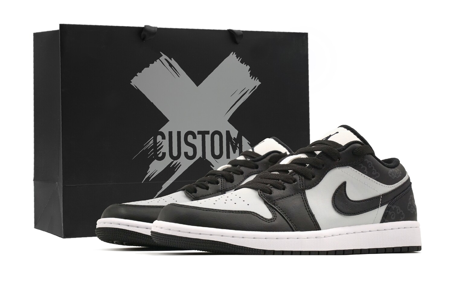 

Кроссовки Air Jordan 1 Vintage Basketball Shoes Men Low-Top Black, Черный, Кроссовки Air Jordan 1 Vintage Basketball Shoes Men Low-Top Black