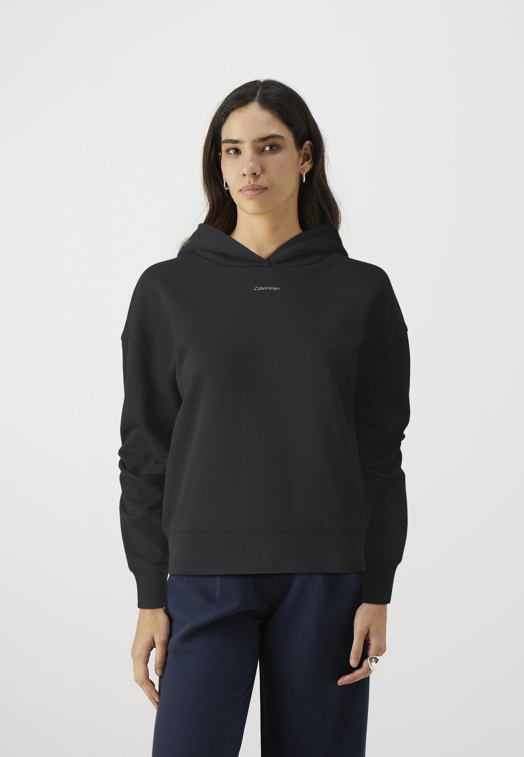 

Свитер Nano Logo Relaxed Hoodie Calvin Klein, черный