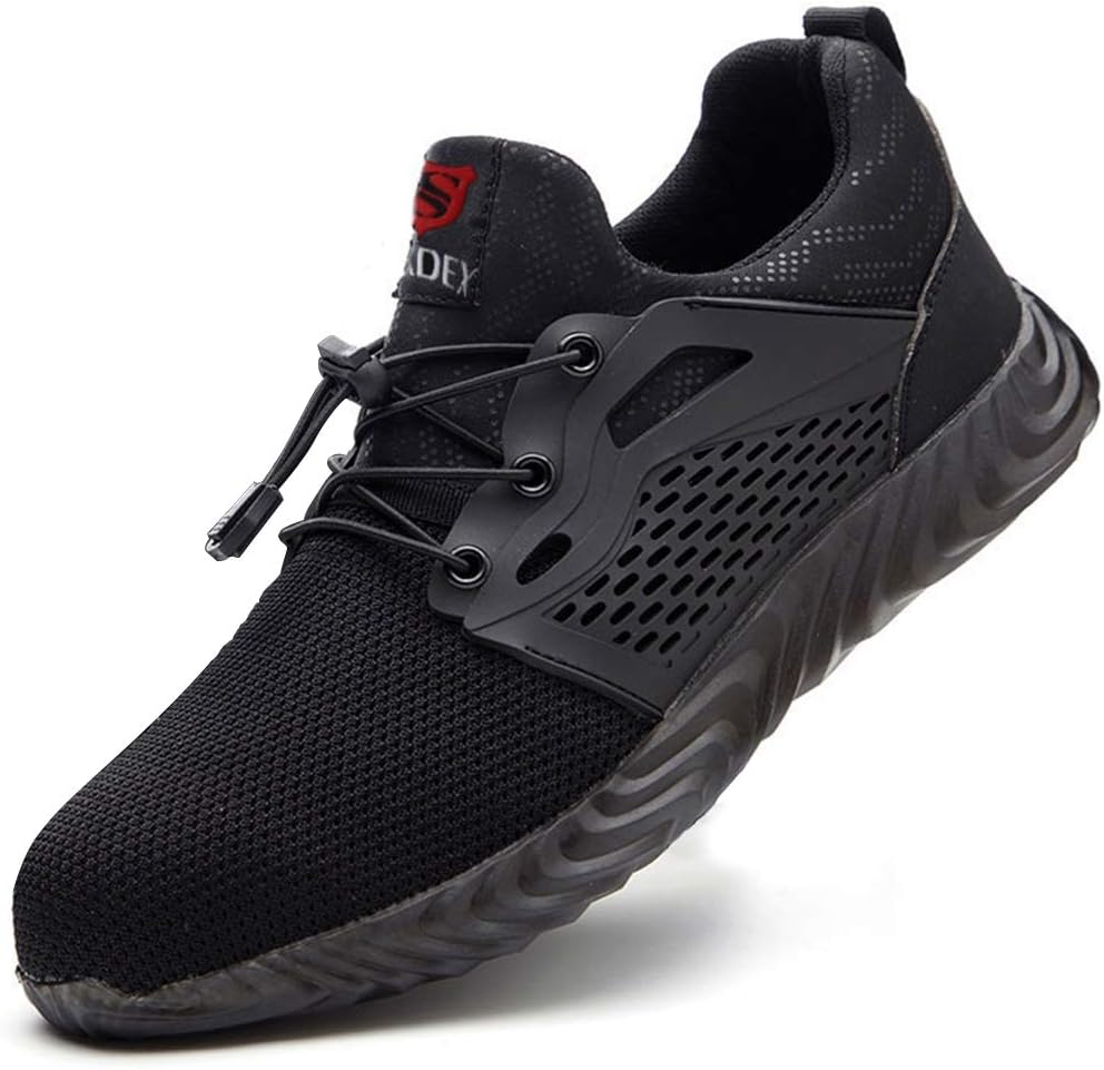 

Кроссовки с стальным носком SUADEX для мужчин и женщин, неразрушимые, легкие защитные обувь, стойкие к проколам, с композитным носком, черный