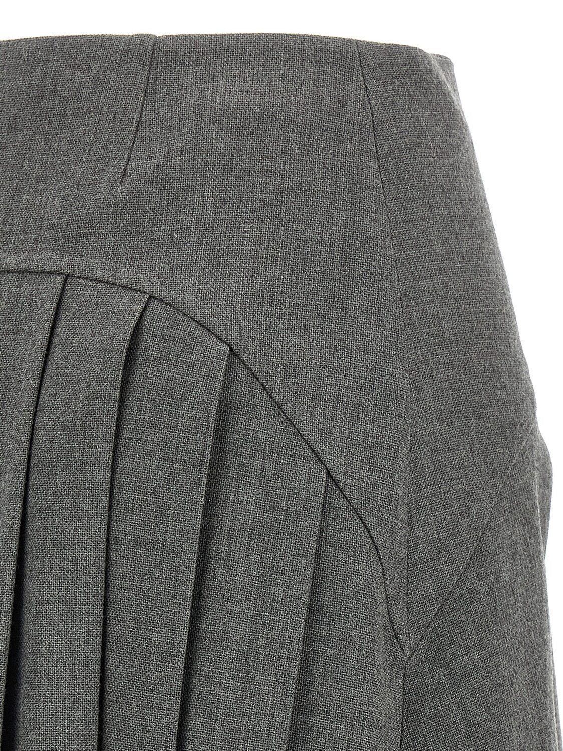 Плиссированная юбка JIL SANDER, серый — фото 4