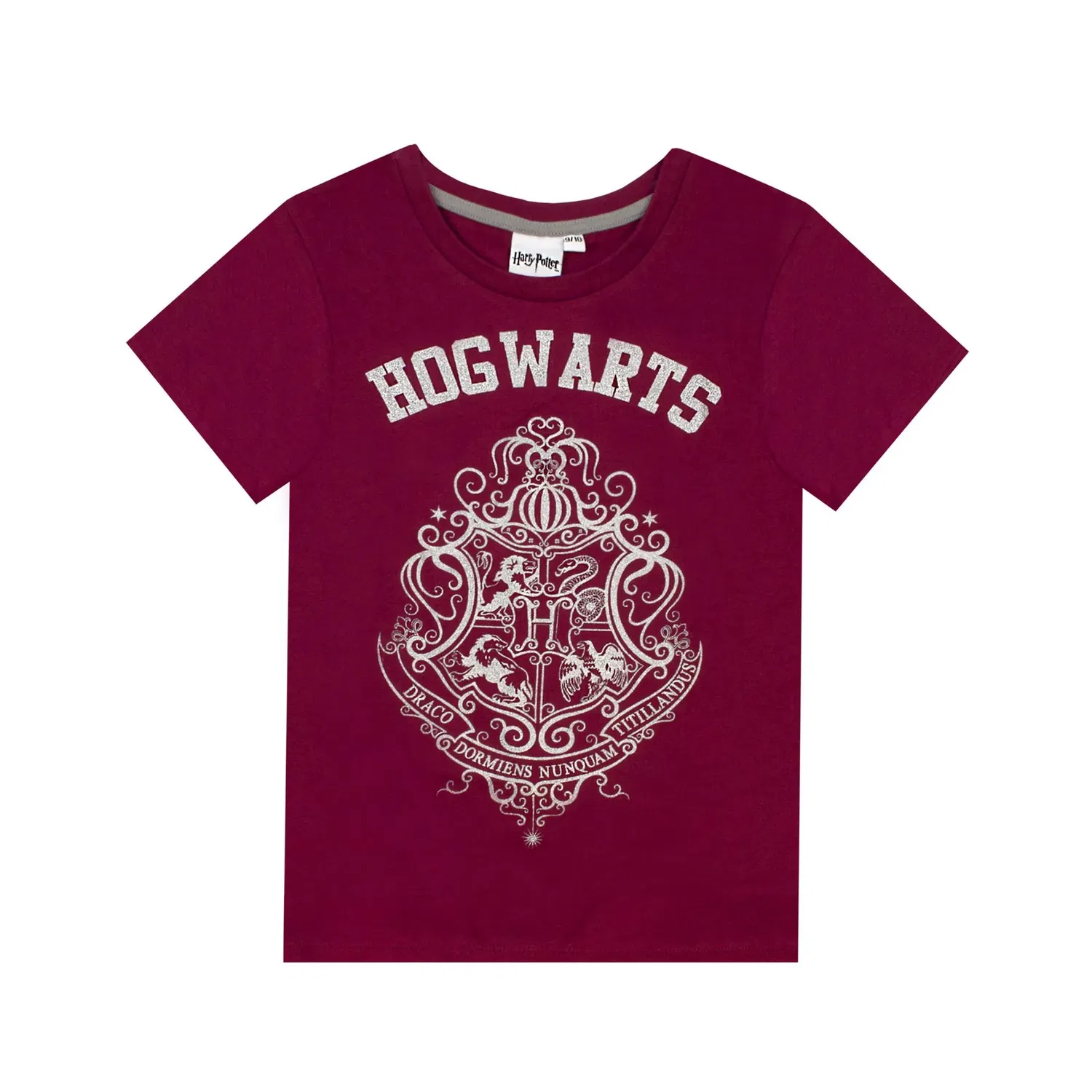 Пижама детская с принтом герба Хогвартса Harry Potter, фиолетовый — фото 2