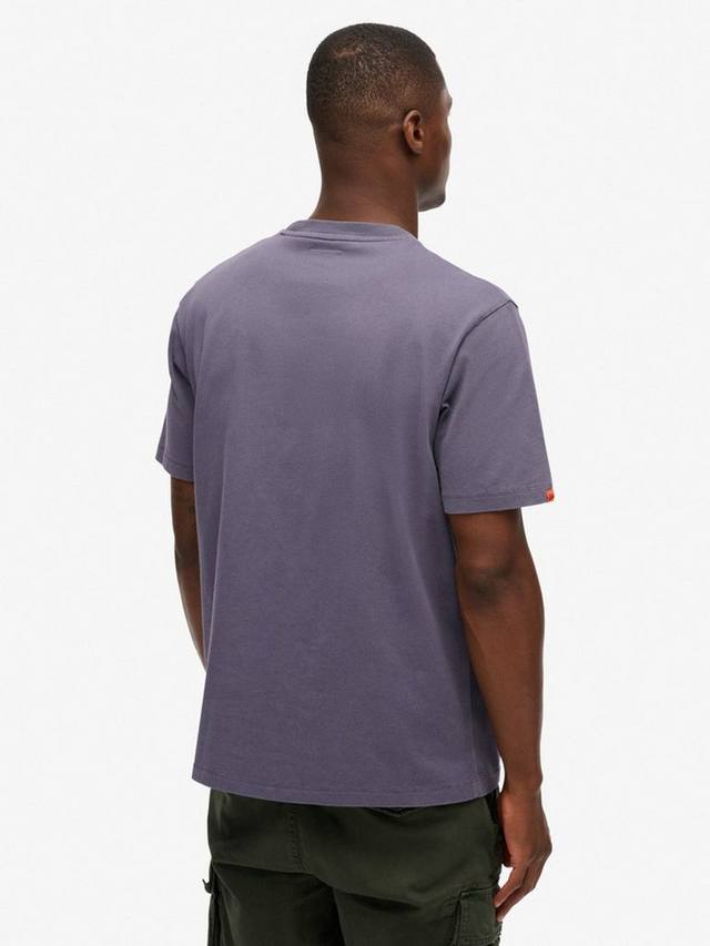Хлопковая футболка Regular Fit Athletic Essential с принтом Superdry, Purple — фото 2