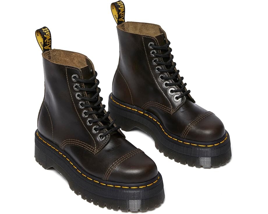 

Ботинки Unisex Dr. Martens Sinclair Leather Platform Boots, цвет Dark Taupe