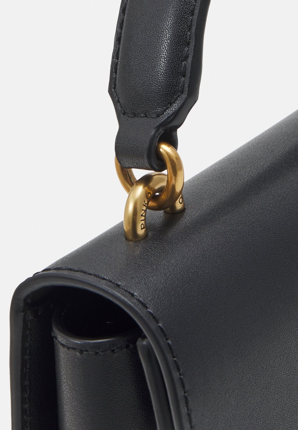 

Сумочка Love One Top Handle Mini Light Pinko, цвет черный/античное золото
