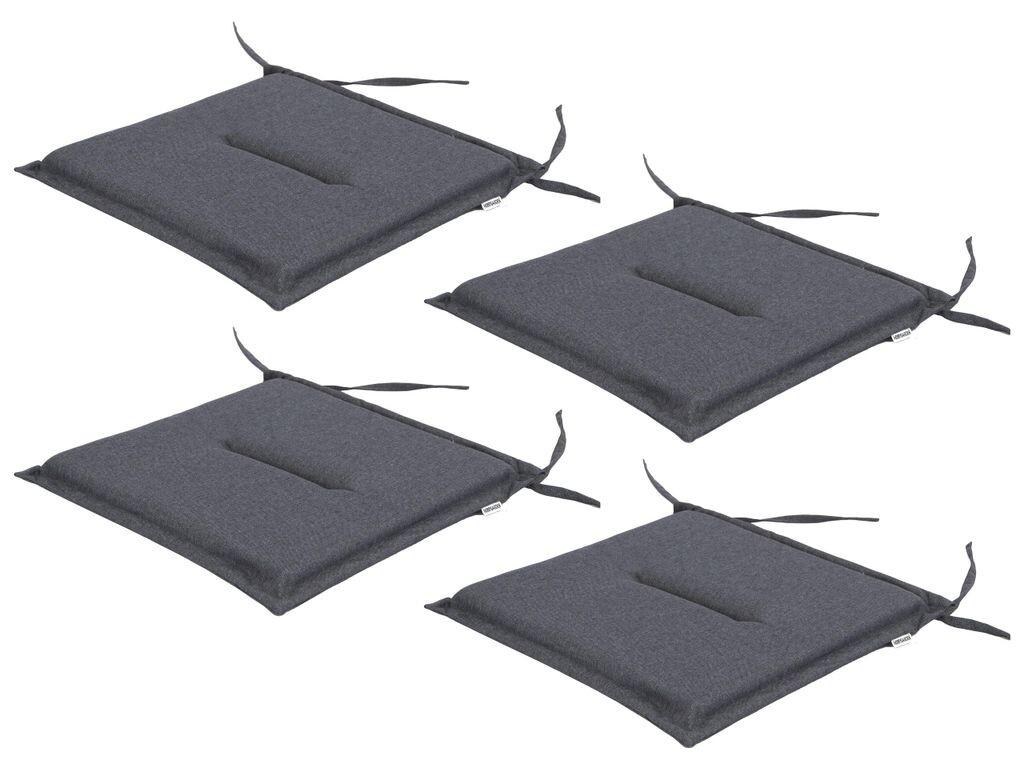 

4 х садовые подушки, подушки для садовых стульев, удобное сиденье, подушки для кресел, подушки для стульев, подушки для кресел, подушки для стульев, подушки для шезлонгов, темно-синий эко-лен, 47 х 49 см Stanis³aw Jurga