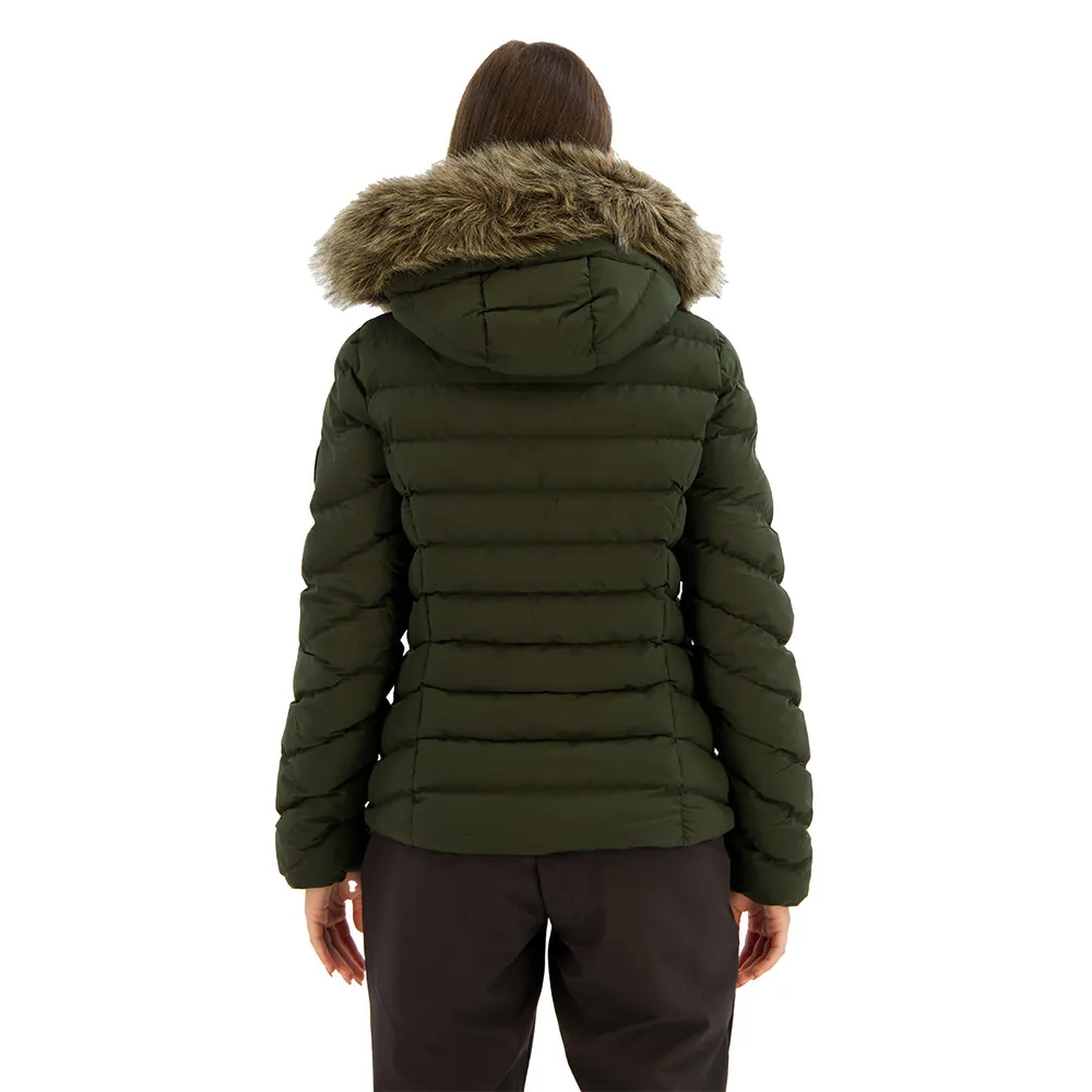 Куртка Superdry Fuji Faux Fur Padded, зеленый — фото 2