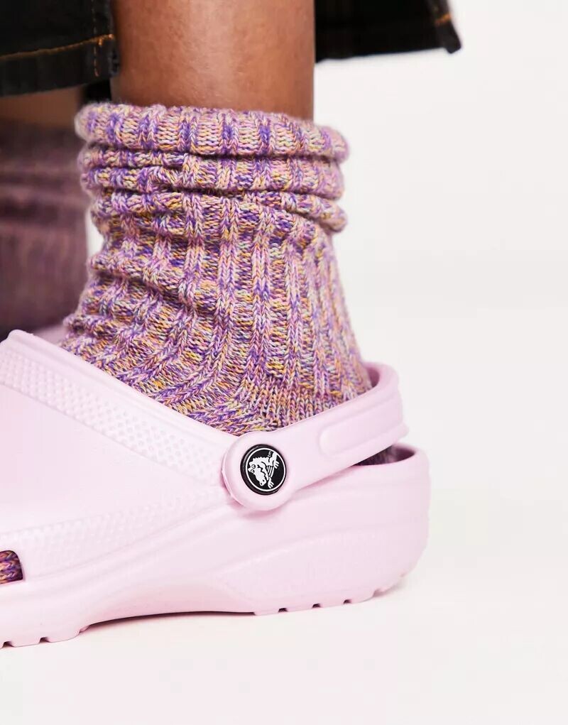 Crocs – классические сабо розового цвета «балерина» — фото 3