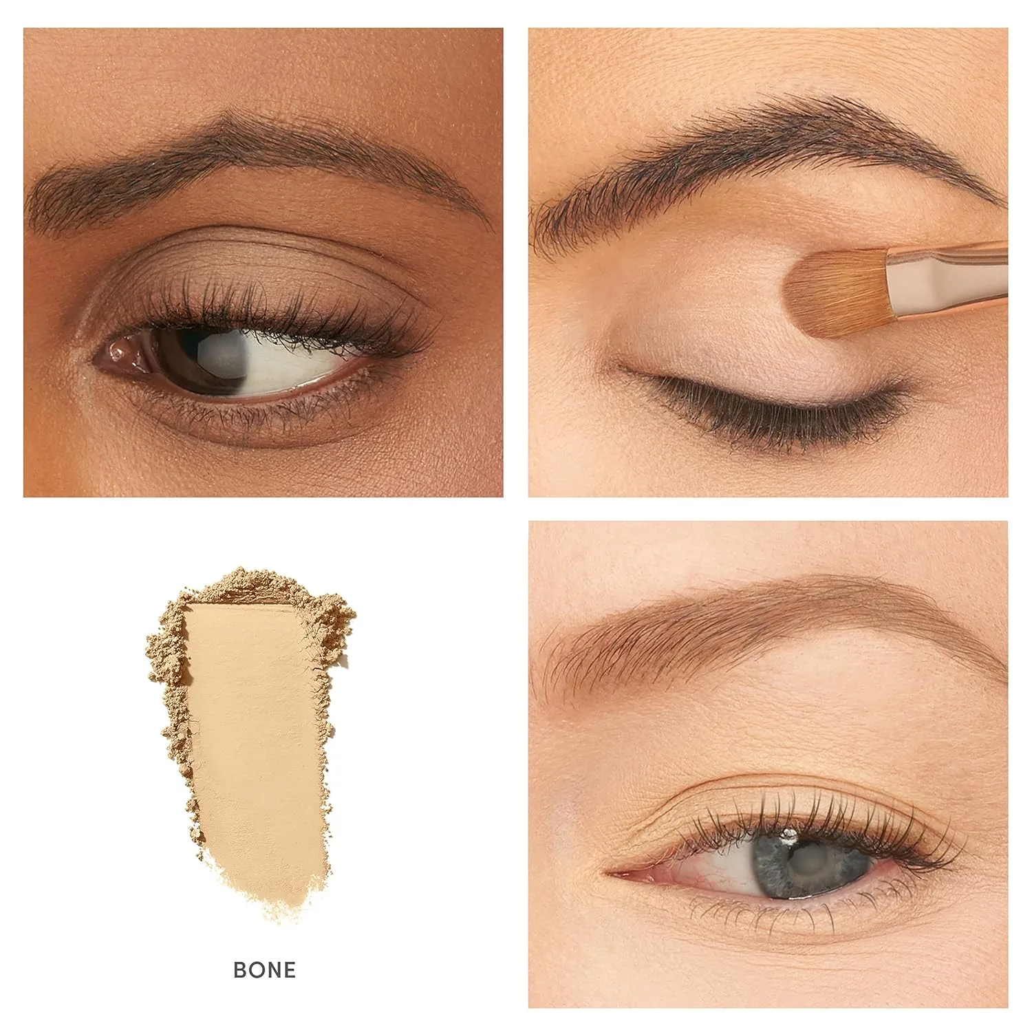 Тени для век Jane Iredale PurePressed, высокопигментированные минеральные тени для век, стойкая формула, предотвращающая скатывание, безопасны для чувствительной кожи вокруг глаз., Bone — фото 3