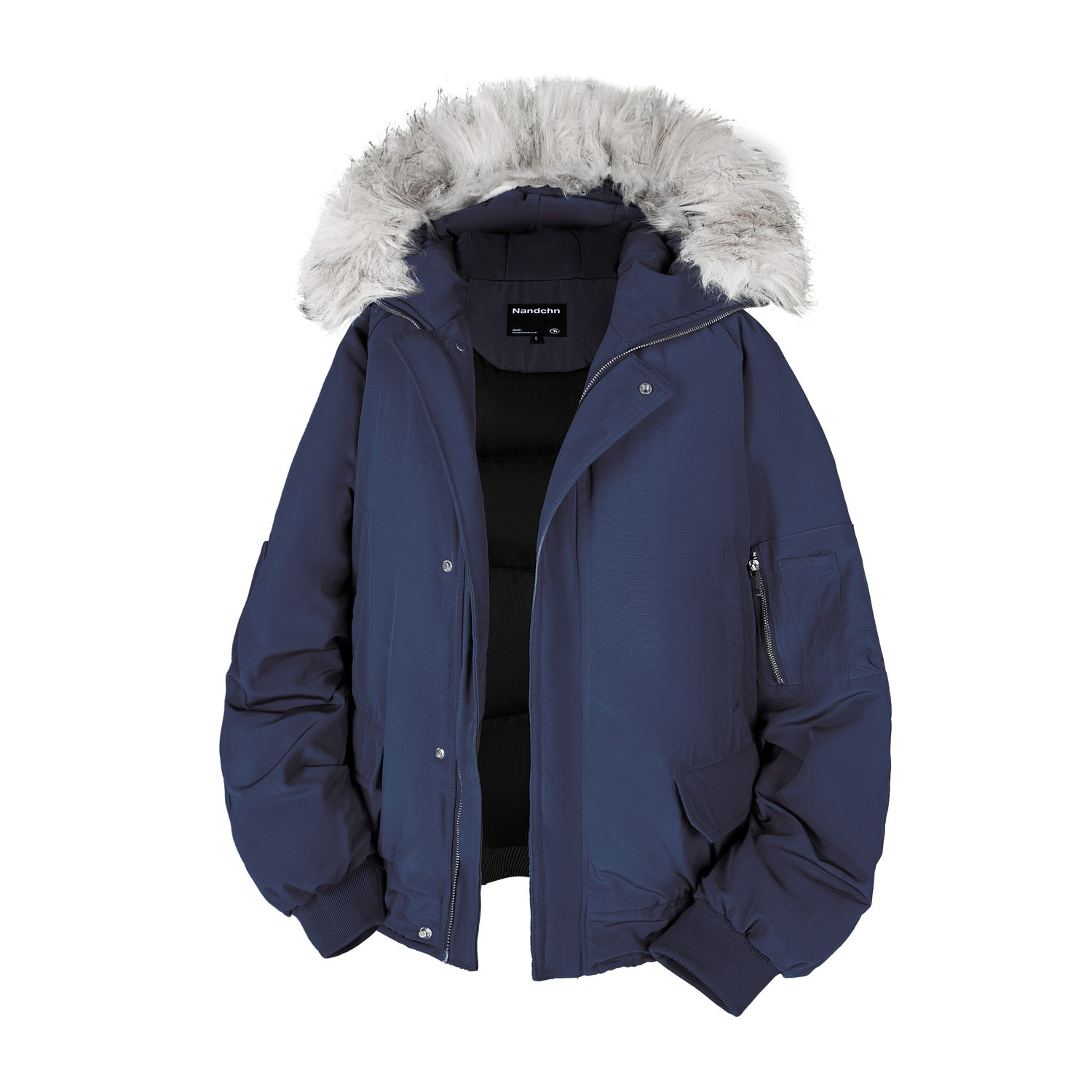 

Парка Unisex с капюшоном утепленная NANDCHN, темно-синий