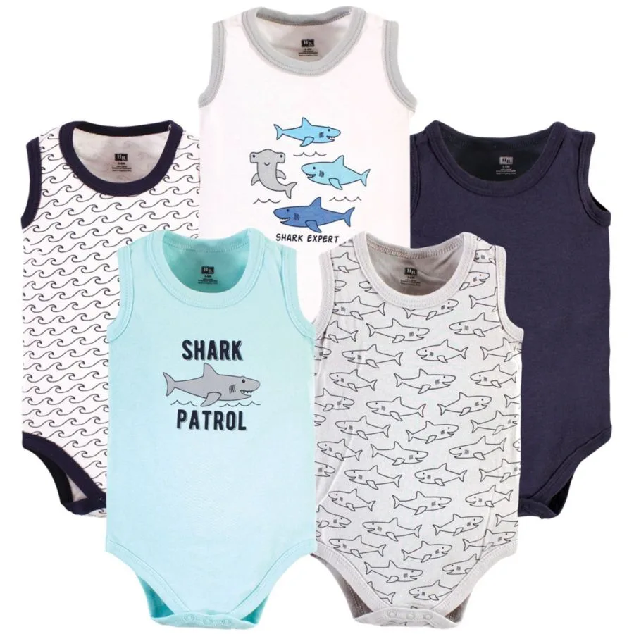 Мягкие хлопковые комбинезоны без рукавов Hudson Baby, Shark Patrol