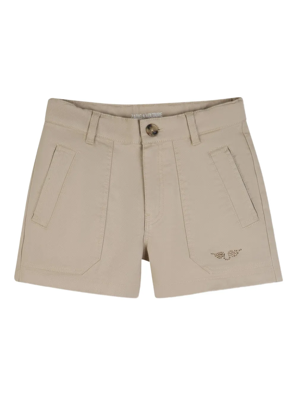 

Шорты с карманами на пуговицах Zadig & Voltaire Kids, бежевый