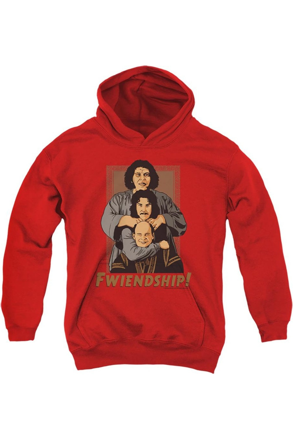 

Детская толстовка с капюшоном Princess Bride Fwiendship Gildan, красный