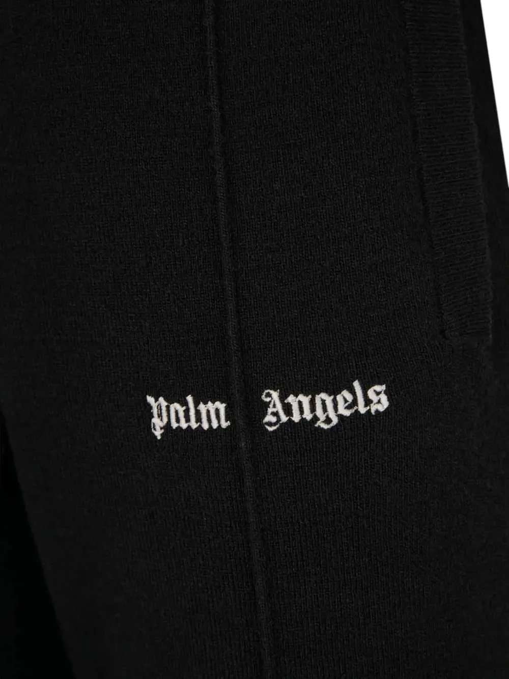 Вязаные брюки с вышитым логотипом PALM ANGELS, черный — фото 4