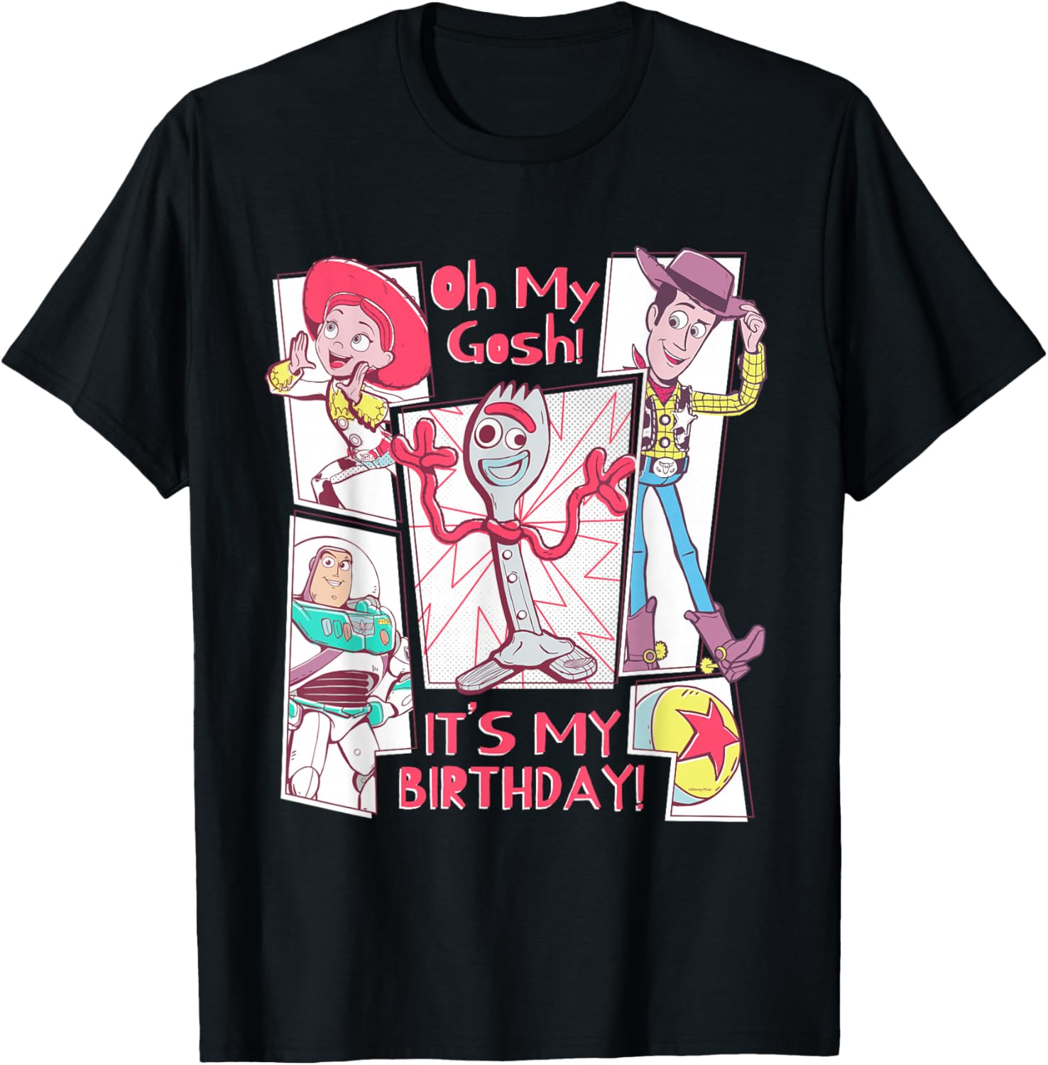 

Футболка Disney & Pixar Toy Story Folkies Oh My Gosh It's My Birthday, черная Disney Pixar