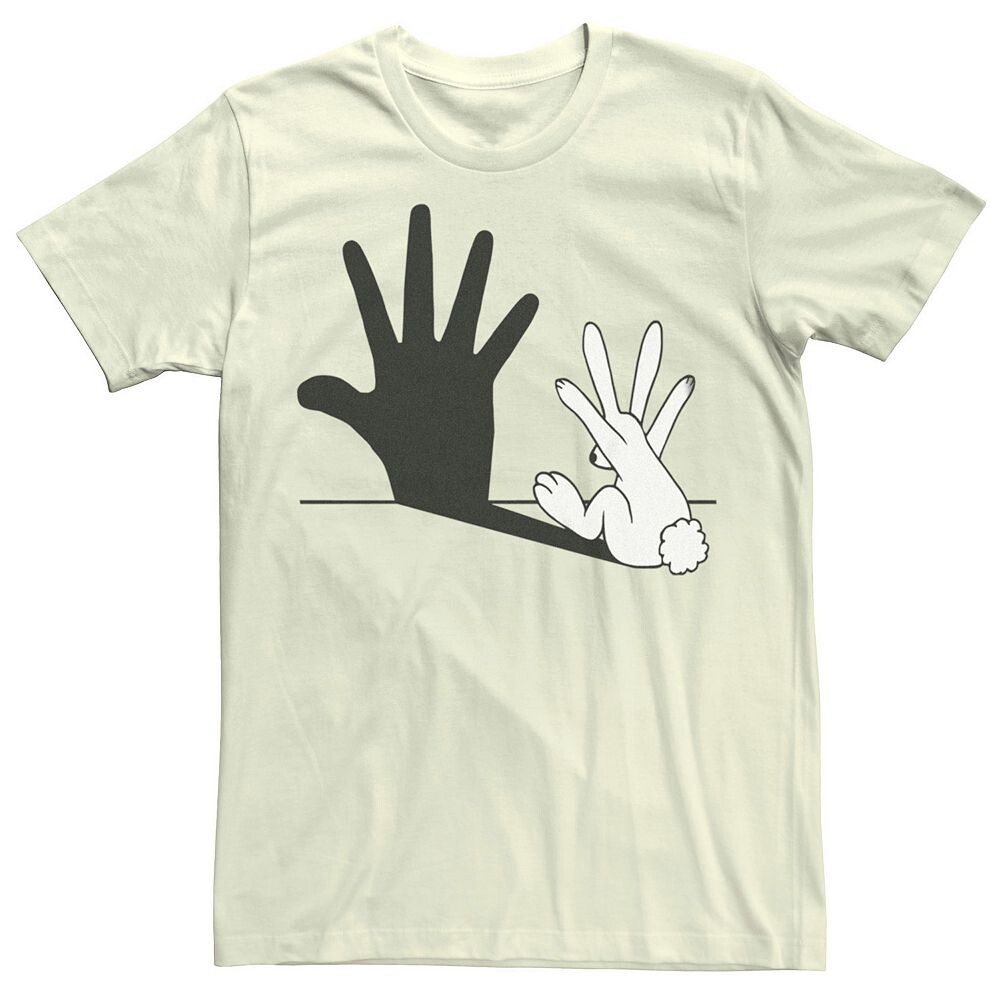 

Мужская футболка с рисунком кролика Hand Shadow Licensed Character, цвет Natural