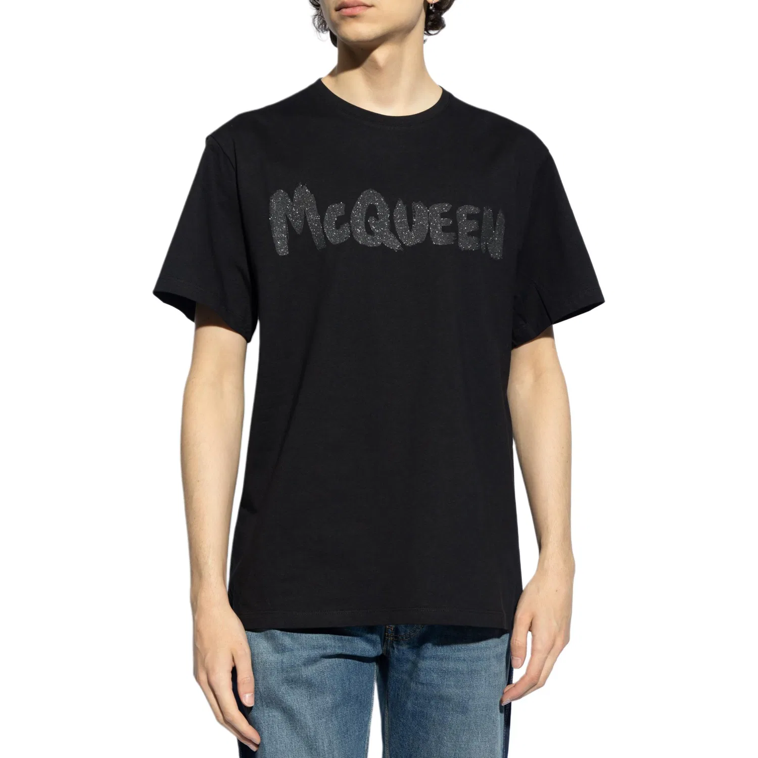 Футболка с принтом Alexander McQueen Black — фото 4