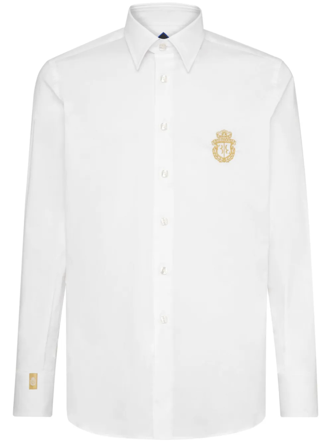 

Поплиновая рубашка с логотипом Billionaire, белый
