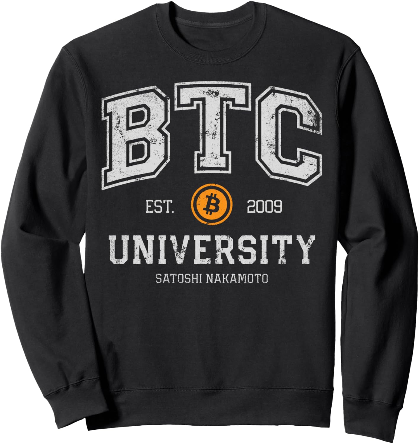 

Биткоин BTC Университетский колледж Криптовалюта Блокчейн Толстовка Hodl Bitcoin Cryptocurrency Clothing, черный