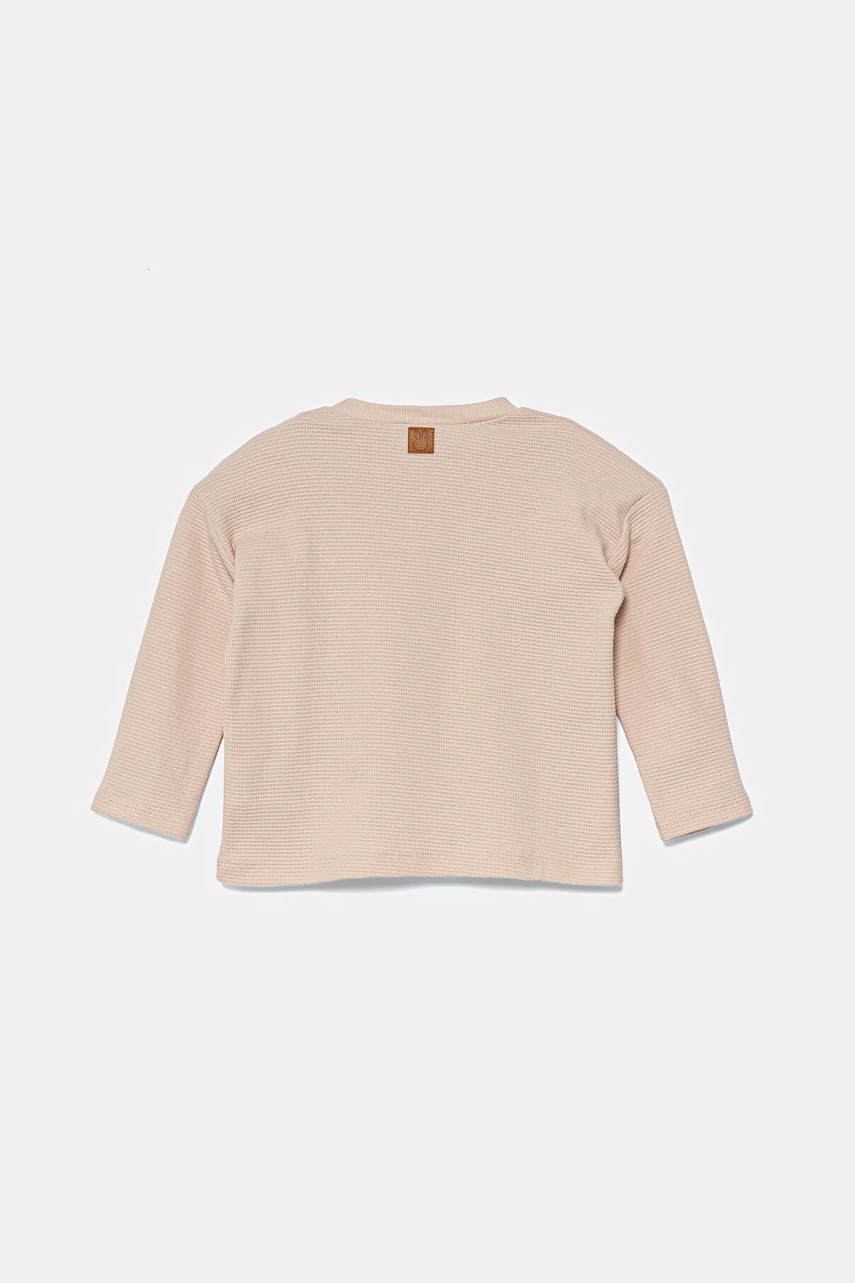 Детская хлопковая кофта с длинными рукавами United Colors Of Benetton, розовый — фото 3