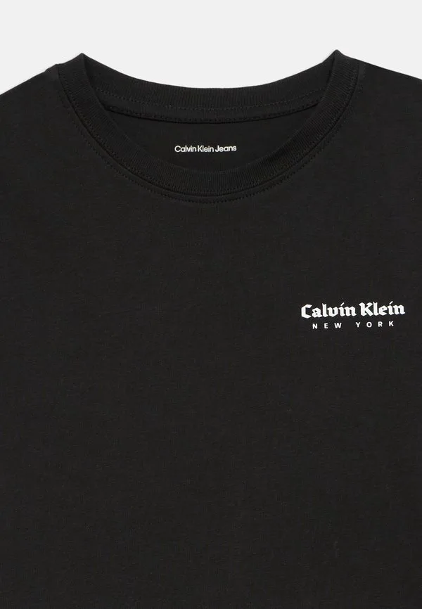 Минималистичная базовая футболка унисекс с логотипом Calvin Klein Jeans, Black — фото 3