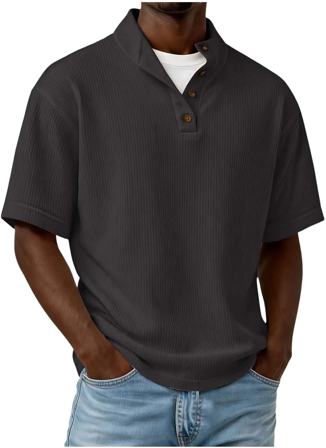 

Мужская футболка-поло с коротким рукавом, летняя, легкая