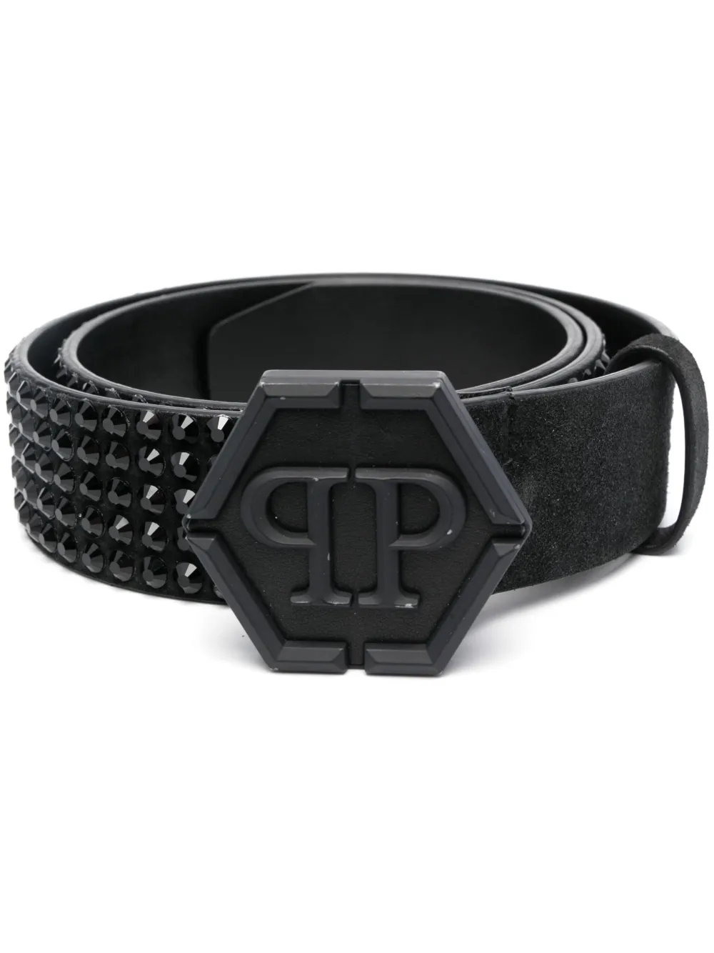 

Ремень с тисненым логотипом Philipp Plein, черный