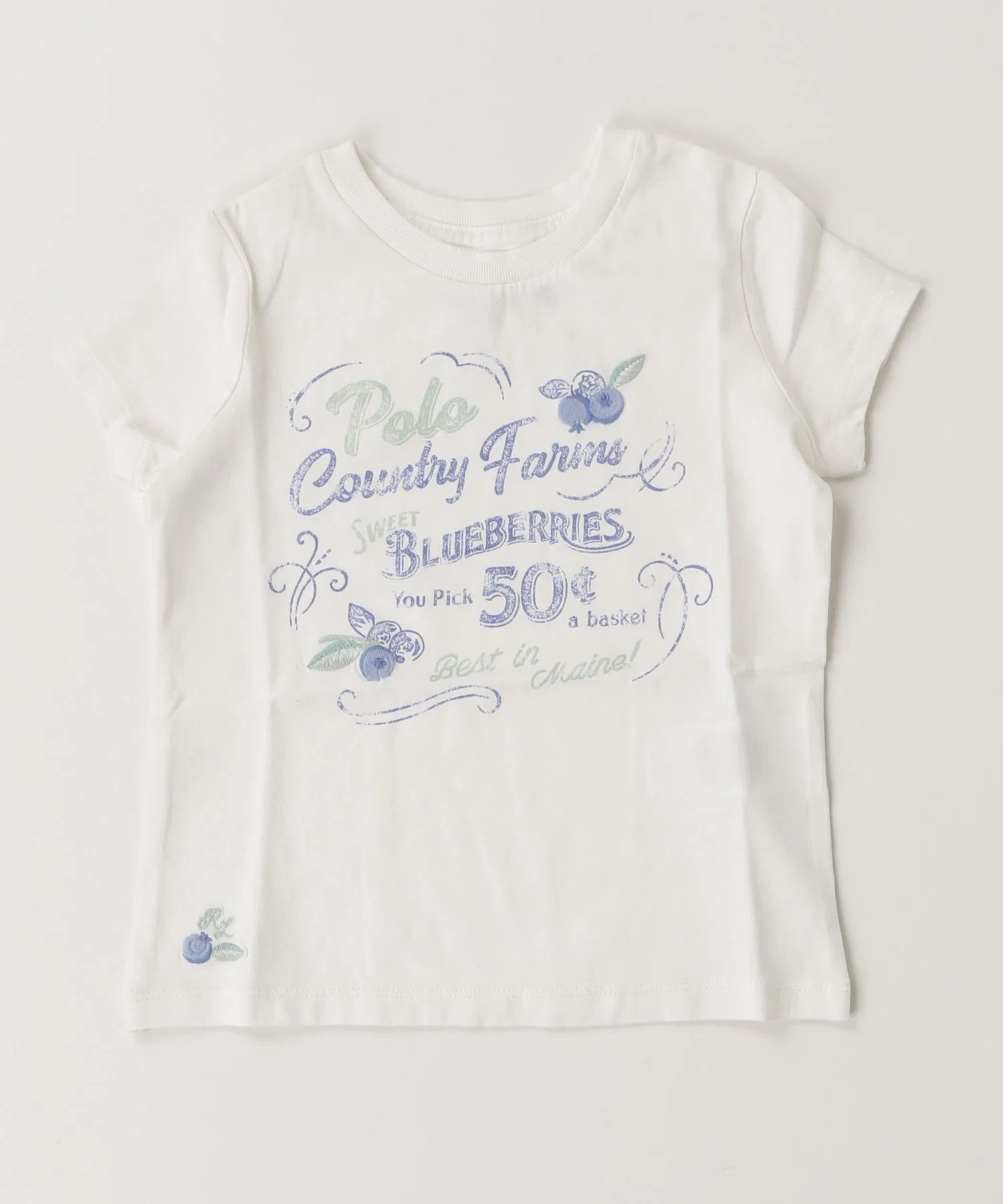 Детская футболка POLO RALPH LAUREN CHILDRENSWEAR с принтом "Blueberry" — фото 3